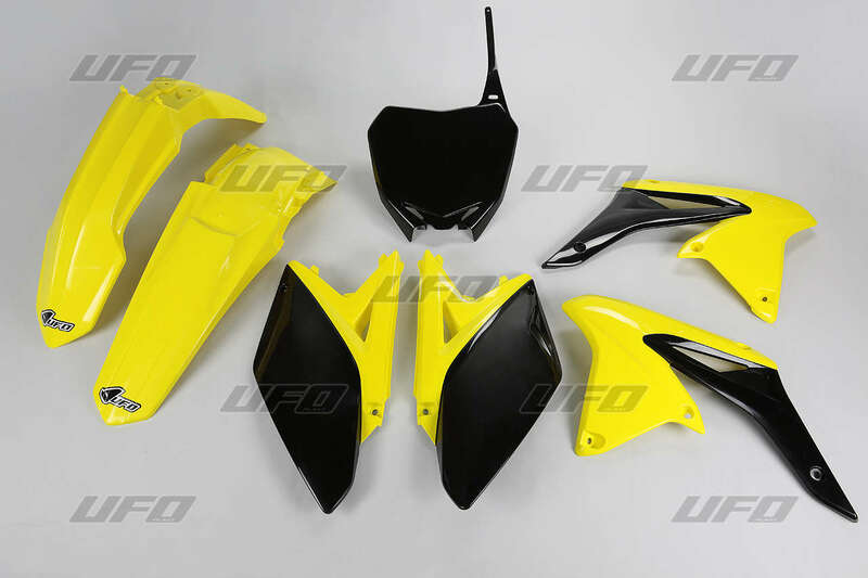 Kit de Plástica UFO OEM Color Yellow / Negro Suzuki RM-Z250 UFO SUKIT413@999