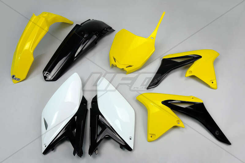 Kit de Plástica UFO OEM Color Yellow / Negro / Blanco Suzuki RM-Z250 UFO SUKIT415@999