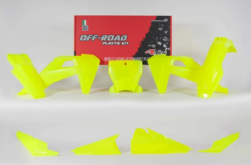 RACETECH Plastic Kit Neon Yellow Husqvarna TC/FC RACETECH R-KITHSQ-GF0-599