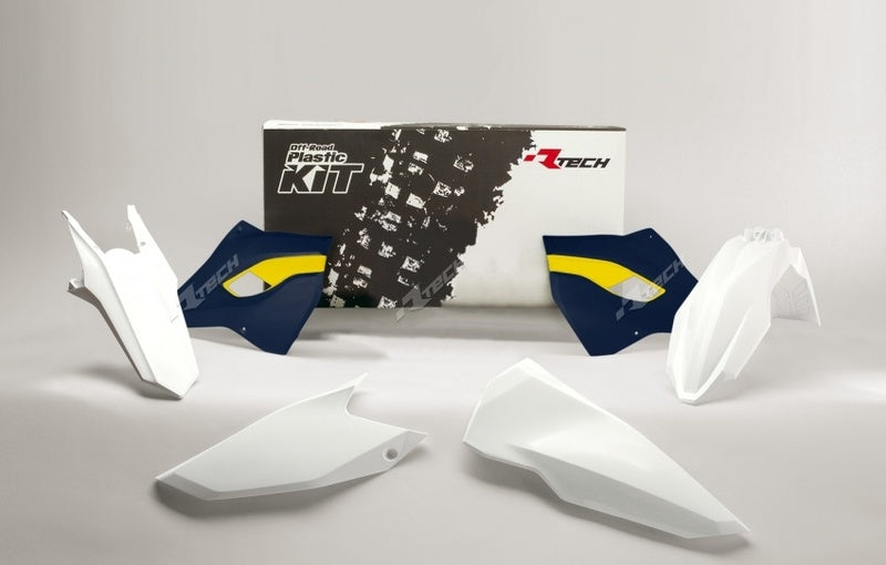 Kit plastica RACETECH OEM Color (2016) blanco/azul/amarillo Husqvarna RACETECH R-KITHSQ-OEM-416
