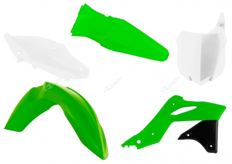 RACETECH Plastic Kit OEM Color (2016) Green/White Kawasaki KX250F RACETECH R-KITKXF-OEM-596