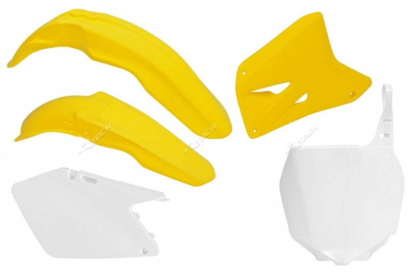 RACETECH Plastic Kit OEM Colour (2009) Yellow/White Suzuki RM125/250 RACETECH R-KITRM0-OEM-502