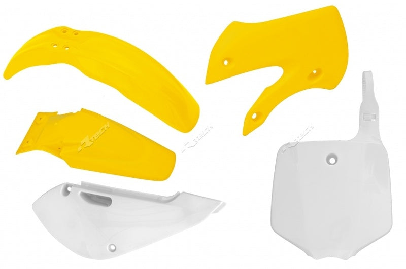RACETECH Plastic Kit OEM Color Yellow/White Suzuki RM65 RACETECH R-KITRM0-OEM-509