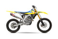 Linea completa escape Yoshimura Signature RS-12, acero inox, Silencioso de aluminio, Suzuki RM-Z250 YOSHIMURA US 218320S320