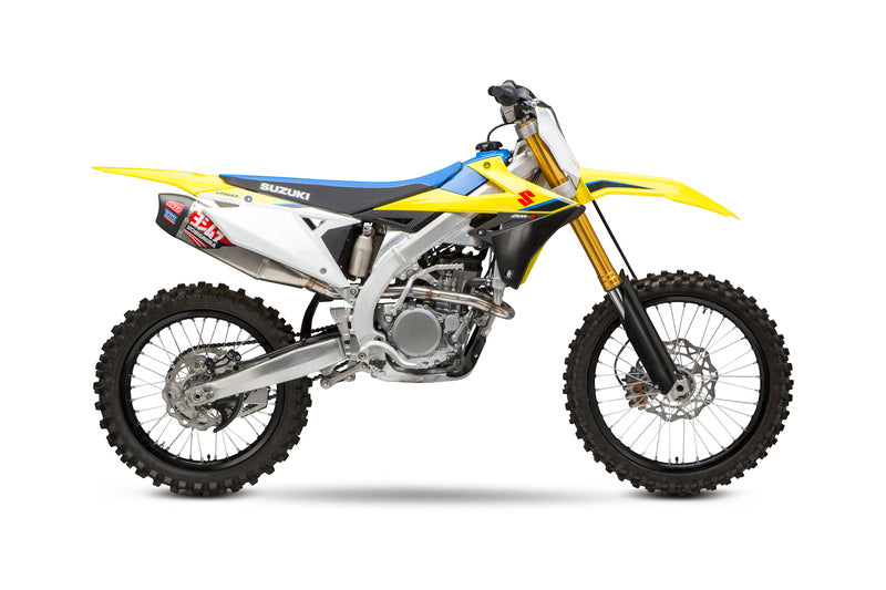 Linea completa escape Yoshimura Signature RS-12, acero inox, Silencioso de aluminio, Suzuki RM-Z250 YOSHIMURA US 218320S320