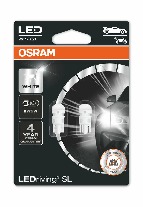 Lampara OSRAM Retrofit LEDriving W5W Light Bulbs 12V 0,8W - 2u OSRAM 2825DWP-02B