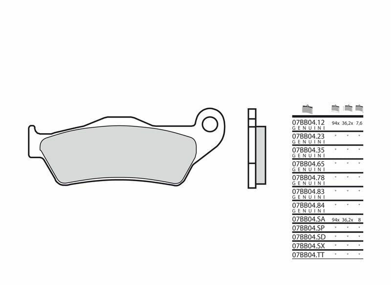 Pastillas Brembo organico 07BB04CC BREMBO 07BB04CC
