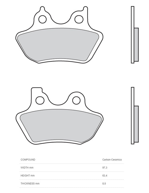 Pastillas Brembo 07HD16CC Carbono cerámico BREMBO 07HD16CC