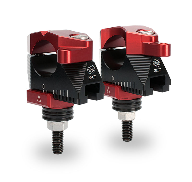 Alzas de manillar ajustables GILLES, negro / rojo GILLES 2DGT-01-BR