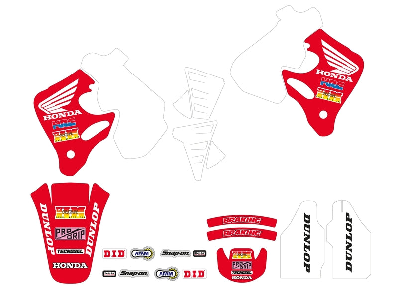 Kit adhesivos completo TECNOSEL Team Honda 1992 TECNOSEL 81V02