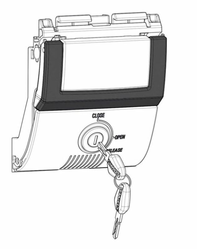 Cerradura para baúl SHAD SH48 gris oscuro SHAD D1B481PMAR