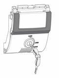 Cerradura para baúl SHAD SH48 gris titanio SHAD D1B482PMAR