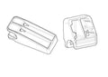 Goma tope para maletas Shad Terra TR36 / TR47 SHAD D1TR361PR