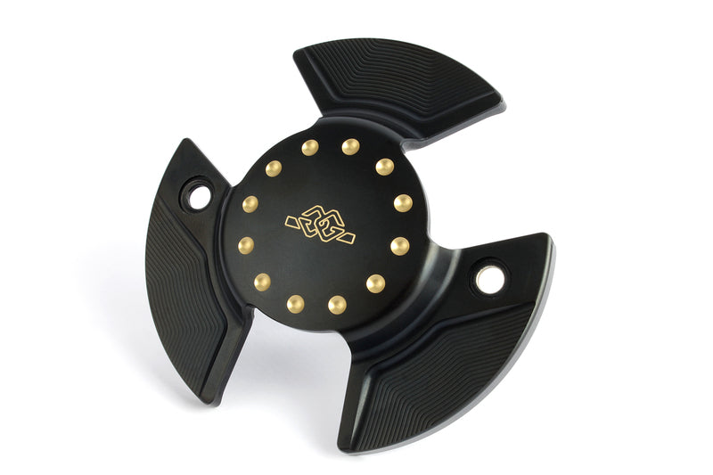 Tapas del motor GILLES, negro / dorado GILLES EC-02-KIT-BG
