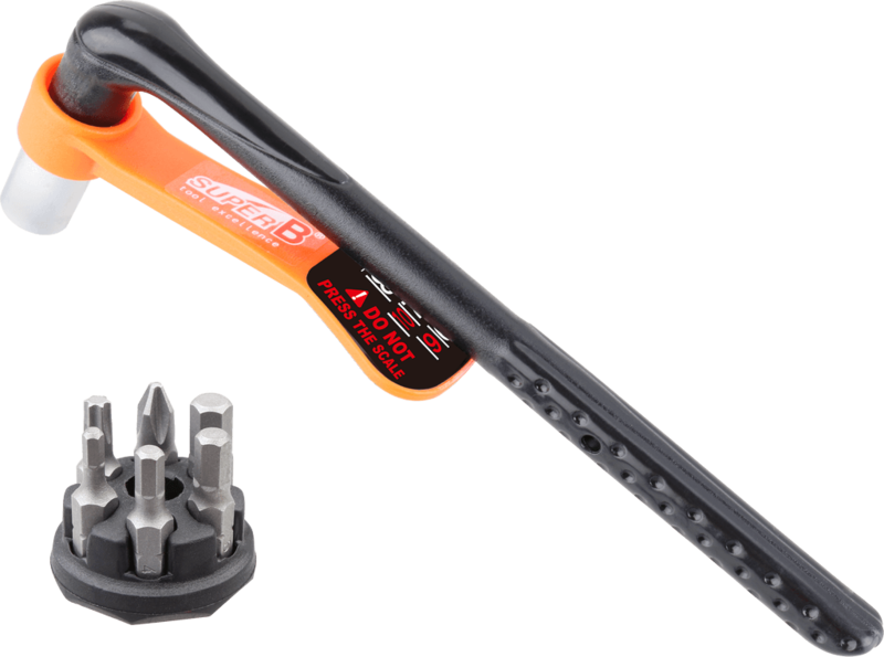Llave de par 3-10Nm Super B (incluye puntas: Allen 3/4/5/6 mm, Torx25 / Phillips 2) SUPER B TB-TW15 PAT.