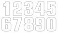 TECNOSEL Race Number 7 20x13cm White Set of 3 TECNOSEL 50V02/10/7