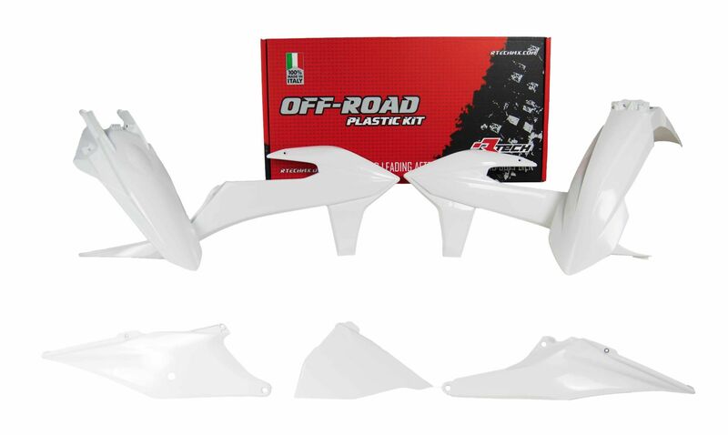 RACETECH Plastic Kit White KTM EXC RACETECH R-KITKTM-BN0-420
