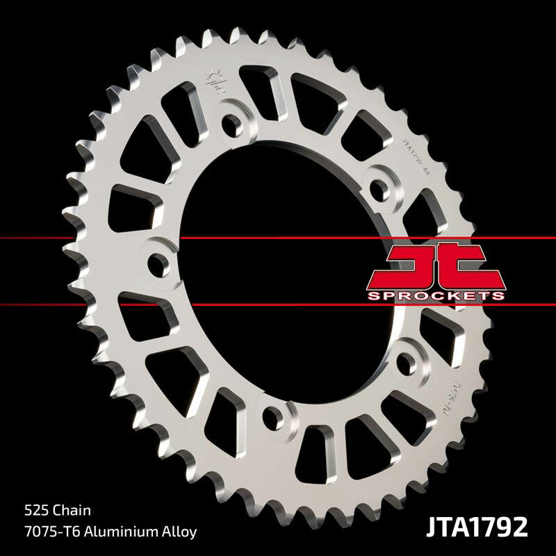 Corona JT Aluminio negro JT 1792 con 43 dientes JT SPROCKETS JTA1792.43BLK