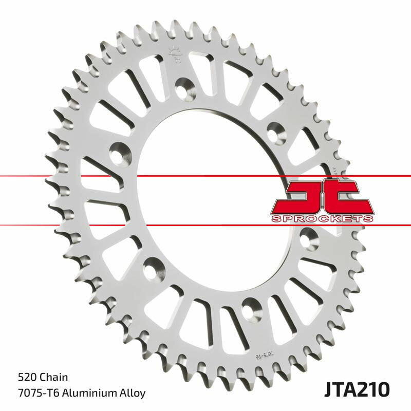 Corona JT Aluminio negro JT 210 con 50 dientes JT SPROCKETS JTA210.50BLK