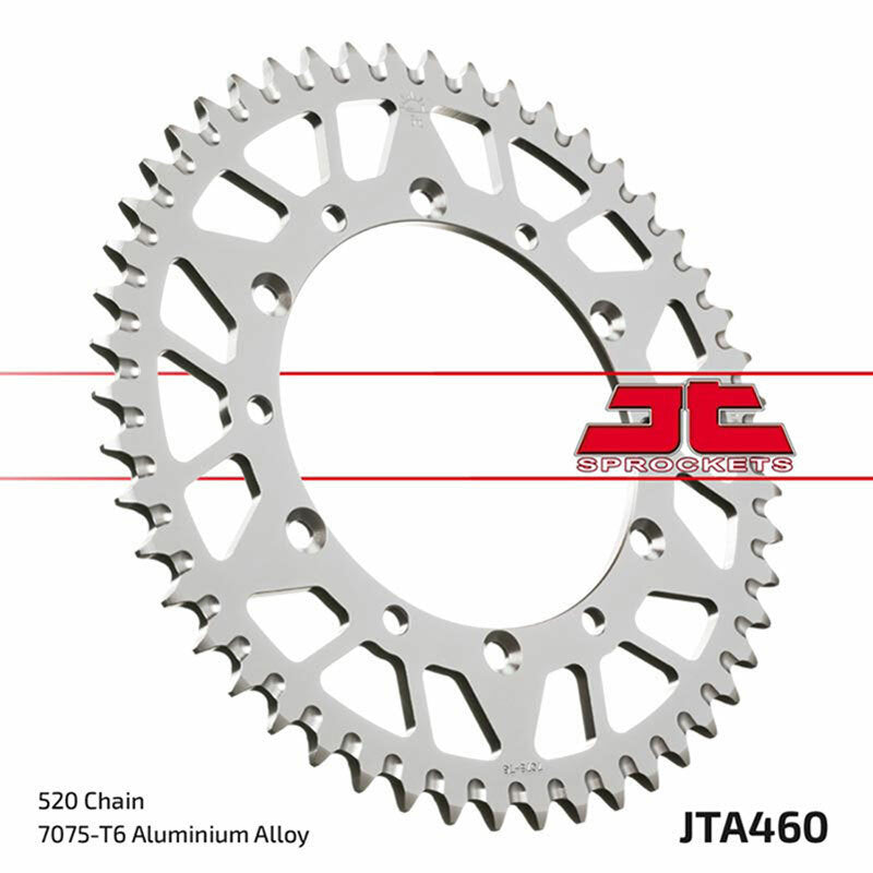 Corona JT Aluminio negro JT 460 con 47 dientes JT SPROCKETS JTA460.47BLK