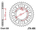 Corona JT 520 de aluminio con 50 dientes JT SPROCKETS JTA486.50