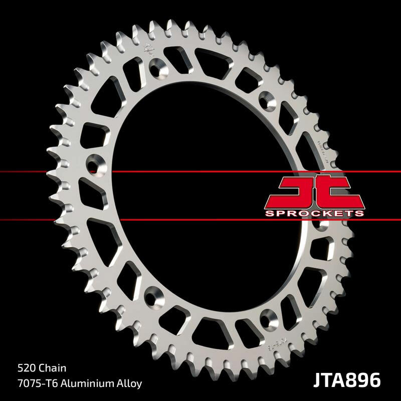 Corona JT Aluminio negro JT 896 con 50 dientes JT SPROCKETS JTA896.50BLK