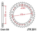 Corona JT 2011 de acero con 44 dientes autolimpiable JT SPROCKETS JTR2011.44