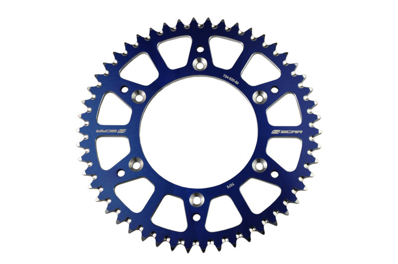 SCAR Aluminium Ultra-Light Self-Cleaning Rear Sprocket SRS130 - 520 SCAR SRS130-50BL