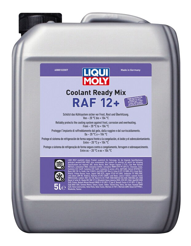 Garrafa de 5L líquido refrigerante anticongelante Liqui Moly Coolant Ready Mix RAF 12+ LIQUI MOLY 8810