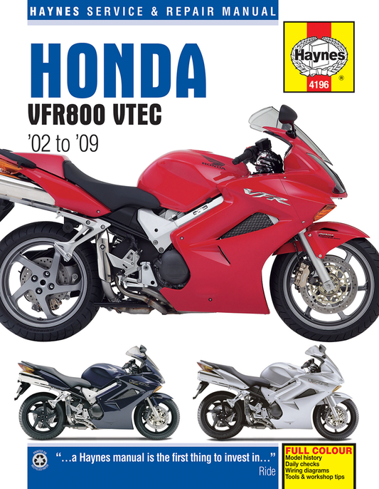 HAYNES MOTORCYCLE REPAIR MANUALS MANUAL HON VFR800