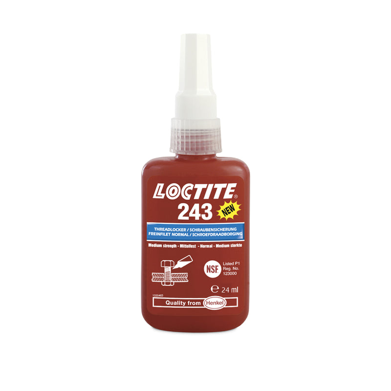Fijador de roscas de media resistencia LOCTITE 243 botella 24ML LOCTITE 1370559