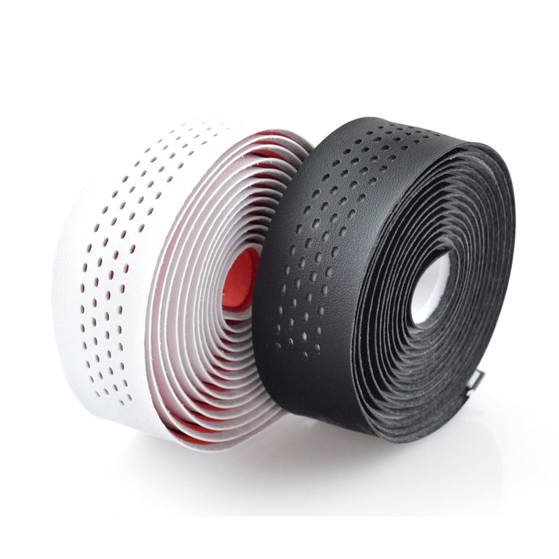 Cinta para manillar de carretera VELO microfibra perforada Negra VELO VLT019D2H-BLACK