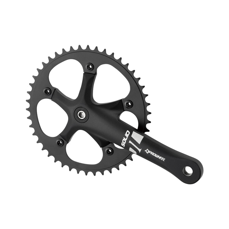 PROWHEEL Set plato y bielas de bicicleta Fixie 46 Dientes Bielas 170mm PROWHEEL SOLID-246T-170