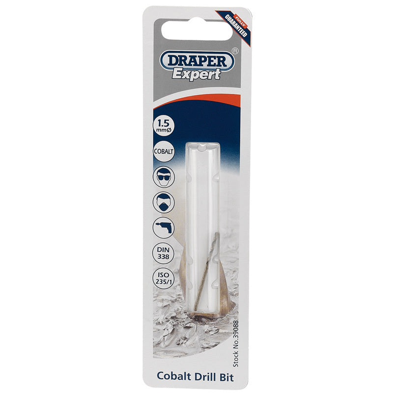 Broca Ø1,5mm HSS cobalto DRAPER DRAPER 39088