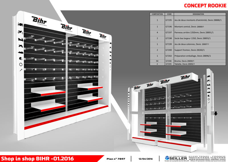 BIHR Shop-in-shop concept store - Extra shelf BIHR G7205
