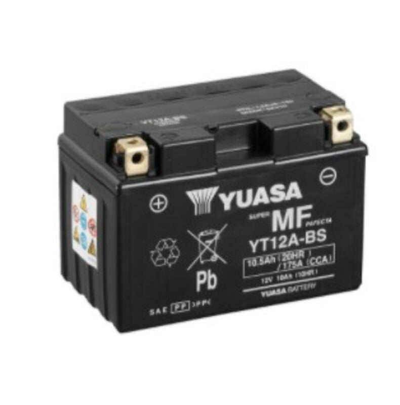Batería YUASA W/C activada de fábrica sin mantenimiento -  YT12A YUASA YT12A