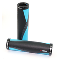 Par puños bici combies VELO Negro/azul. Sujeción lock-on doble tornillo VELO 851AD3L2G2-BLACK/BLU