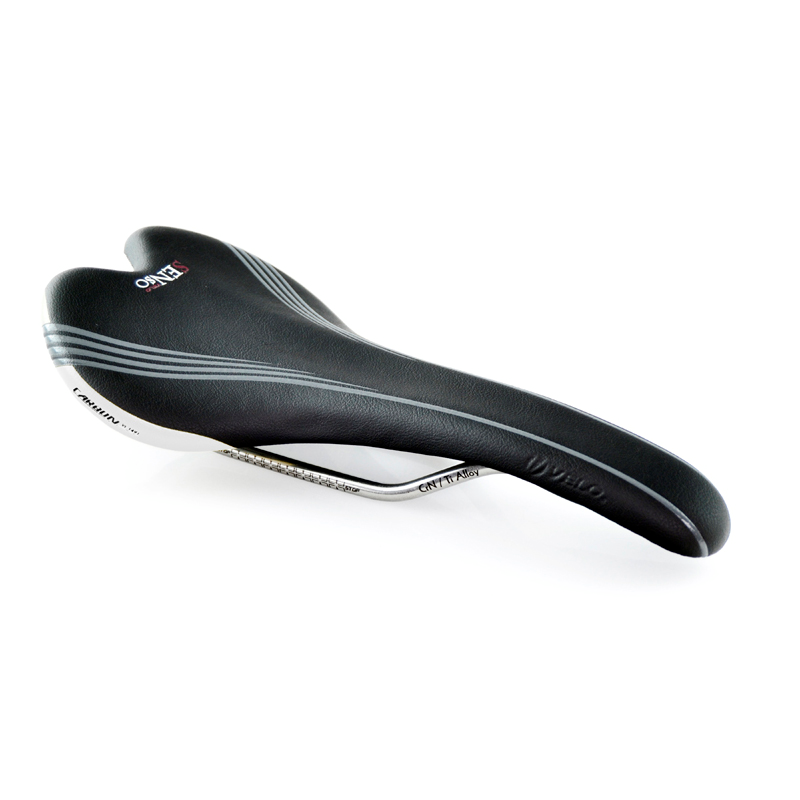 Sillín bicicleta Racing VELO Miles Vex VL1491. Raíles titanio. Unisex. Color negro VELO VL1491-BLACK-TITANIU