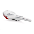 Sillín bicicleta Racing VELO VL4142 blanco raíles cromoli. Femenino. Perforado. Color blanco VELO VL4142-WHITE-CRMO