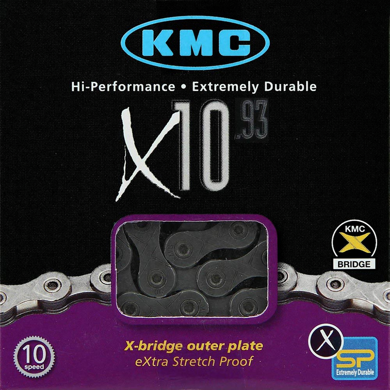 Bolsa de 5 Cadenas KMC X10 10 velocidades 116 eslabones gris KMC WPX10NB16
