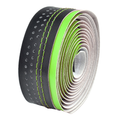 Cinta para manillar de carretera VELO microfibra perforada verde/negra VELO VLT-041-GREEN/BLACK