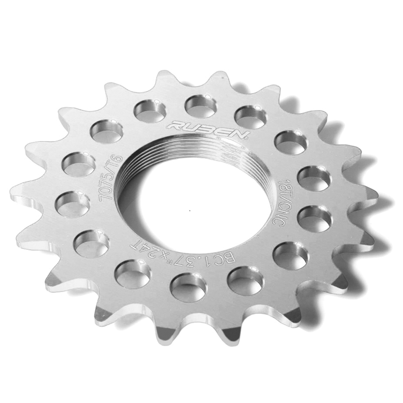 Piñón fijo fixie 14 dientes color plata RUDER BERNA LG150-14T-SILVER