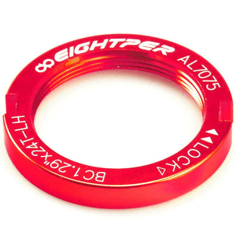 Arandela cierre piñón fijo color rojo EIGHTPER CG50-RED