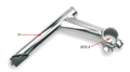 Potencia para bicicleta 45° V BIKE - 100 mm cromo V BIKE JC-100U-21.1