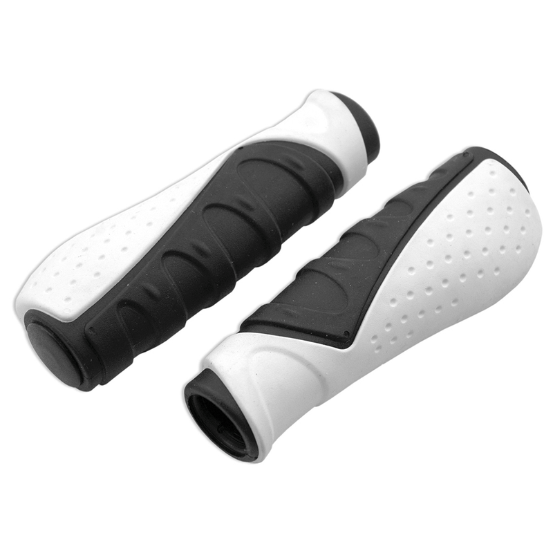 Par puños bici VELO Confort Blanco/Negro VELO VLG-709AD3-WHITE+BK