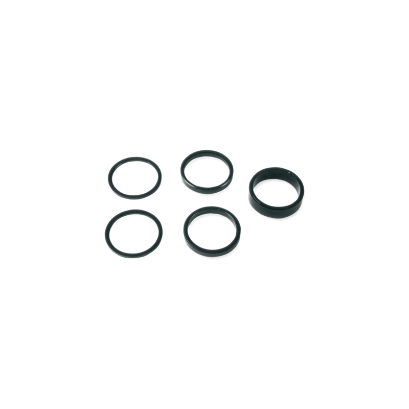Juego de arandelas supl. A-HEAD 28,6 mm.Negro V BIKE CC-AL001-28.6MM-BK