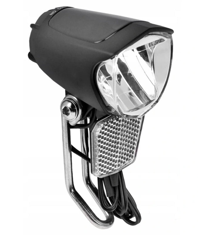 Luz delantera bicicleta LED 200lm para e-bike con baterías 6V-48V V BIKE JY-7070EL (70LUX)