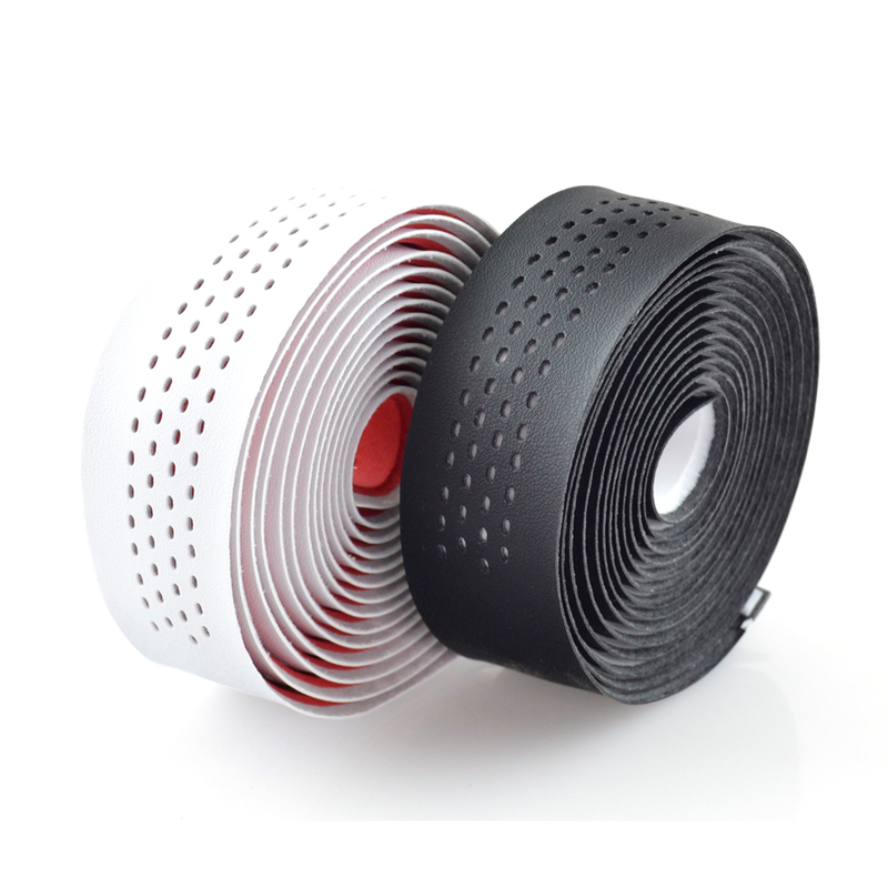 Cinta para manillar de carretera VELO microfibra perforada Blanca VELO VLT019D2H-WHITE