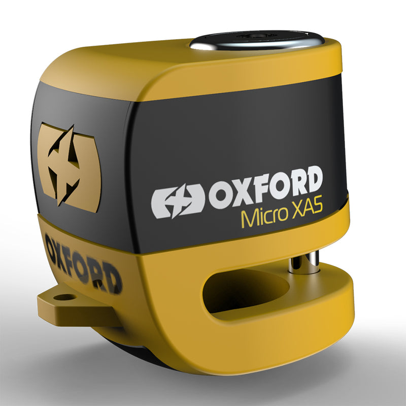 OXFORD Micro XA5 Alarm Disc Lock - Yellow & Black OXFORD LK213