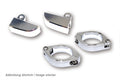 Juego de soportes de intermitente para horquilla HIGHSIDER aluminio CNC - Ø 35-37 mm HIGHSIDER 220-216403